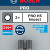 Broca de impacto hexagonal Bosch accesorios pro | h5 | 25 mm | 2 piezas - 2608522556