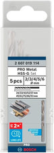 Accesorios Bosch pro metal juego de brocas helicoidales hss-g | 5 piezas - 2607019114