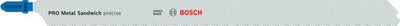 Bosch accessoires bosch pro metal sandwich serie - decoupeerzaagblad - t1018afp - 250 mm - bimetaal