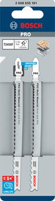 Hoja de sierra de calar t345xf gruesa y delgada multimaterial pro accesorios bosch. 132 mm | 2 piezas - 2608655101
