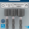 Imp Bosch Accessories Pro Nutsetter Act Cap | 8x50| 10x50| 13x50 mm | 3 pezzi - 2608521u64