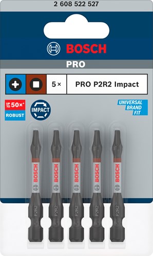 Imp bosch accessori pro p2r2 act bit | 55 mm | 5 pezzi - 2608522527