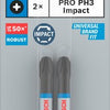 Accesorios Bosch pro broca de impacto phillips | ph3 | 55 mm | 2 piezas - 2608522521