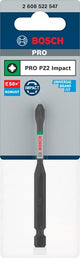 Bosch accessoires pro pozidriv slagschroefbit | pz2 | 90 mm - 2608522547
