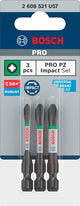 Imp bosch accessori pro pz act bit | pz1 | pz2 | pz3 | 55 mm | 3 pezzi - 2608521u57