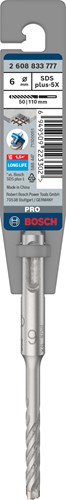 Accesorios bosch taladro percutor pro sds plus-5x | 6x50x110mm - 2608833777