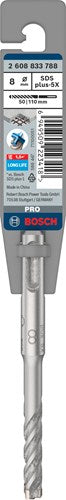Accesorios bosch taladro percutor pro sds plus-5x | 8x50x110mm - 2608833788