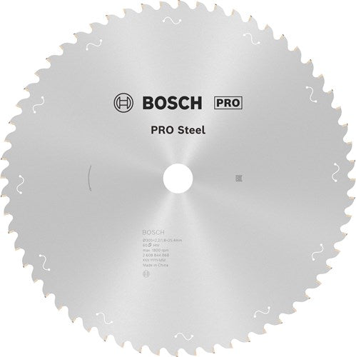 Lama per sega circolare Bosch Accessories Pro Steel per macchine a filo | 305 x 2 |2 x 25 |4 mm | t60-2608844868