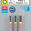 Bosch accessoires pro t impact bits | t10 | t15 | t20 | 55 mm | 3 stuks - 2608521u54