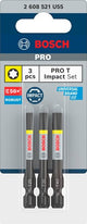 Imp bosch accessori pro t act bit | t25 | t30 | t40 | 55 mm | 3 pezzi - 2608521h55