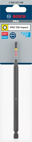 Accesorios Bosch pro punta de destornillador de impacto torx | t20 | 150 mm - 2608522538
