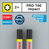 Bosch accessoires pro torx slagschroefbit | t40 | 55 mm | 2 stuks - 2608522533
