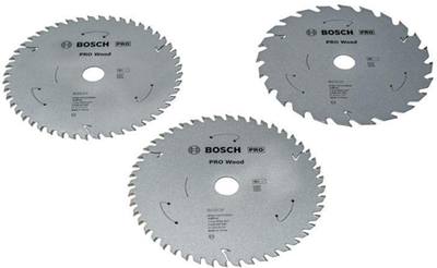 Accesorios Bosch hojas de sierra circular pro wood | 165 mm | 3 piezas | inalámbrico - 2608644730