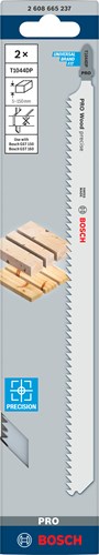 Lama per seghetto alternativo Bosch Accessories Pro Wood Precise T1044DP | 250 mm | 2 pezzi - 2608665237