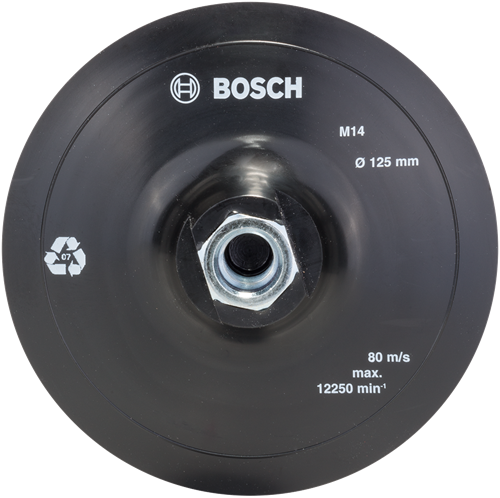Accesorios Bosch Placa lijadora de goma para amoladoras angulares, sistema de velcro | 125 mm - 2609256272