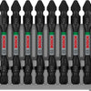 Bosch accessoires schroefbit tweezijdig impact control pz2, 65 mm 8x - 2608522338