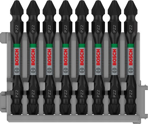 Bosch accessoires schroefbit tweezijdig impact control pz2, 65 mm 8x - 2608522338