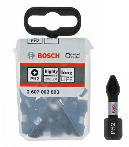 Punta per cacciavite Imp Bosch Accessories | scatola tic tac | 25x atto ph2 25mm - 2607002803