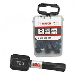Bosch accessoires schroevendraaierbit | tictac box | 25x impact t25 25mm - 2607002806