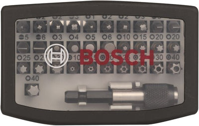 Set accessori Bosch professional (Set di punte da 32 pezzi ph1-ph2 (2x)-ph3 pz1-pz2 (2x)-pz3 hex3-hex4-hex5-hex6 t10-t15-t20-t20-t25-t27-t30-t40) - 2607017564