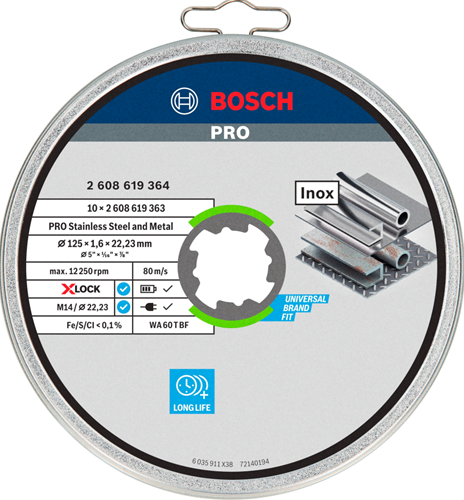 Accessori Bosch mola x-lock sphinox 10x125x1,6 mm - 2608619364