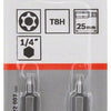 Bosch accessoires t8h security-torx®-bit extra-hard t8h, 25 mm 2 stuks - 2608522007