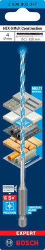 Accessori Bosch trapano universale | esadecimale-9 | multicostruzione | 4x90x150mm - 2608902347