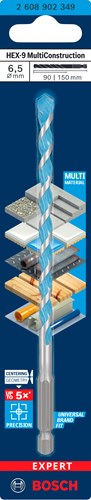 Accessori Bosch trapano universale | esadecimale-9 | multicostruzione | 6,5x90x150 mm - 2608902349