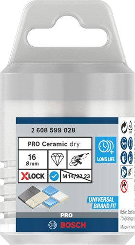 Accessori Bosch trapano diamantato x-lock dry speed ? 16 mm - 1 pezzo/i - 2608599028