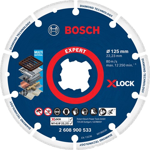 Disco de corte X-Lock de la rueda de metal de Diamond Diamond de Bosch,