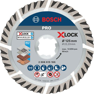 Accessori Bosch x-lock disco diamantato standard per universale 125 x 22,23 x 2,0 x 10 mm - 1 pezzo(i) - 2608615166