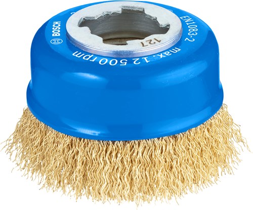 Bosch accessoires x-lock komstaalborstel gegolfde draad, vermessingd 75mm 0.3mm - 1 stuk(s) - 2608620730