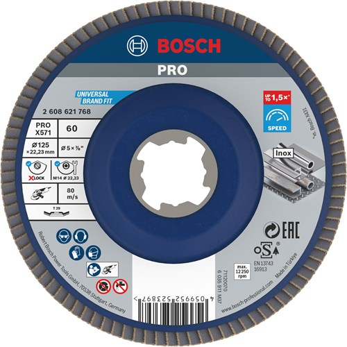 Bosch pro x571 x-lock lamellenschijf 125 mm g60 - 2608621768