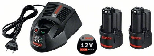 Starter set Bosch 12v blu con 2 batterie da 3,0ah + caricabatteria al1230cv - 1600a00x7e