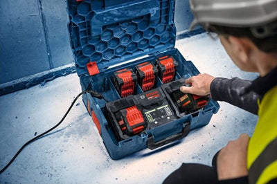 Bosch blue 18v 8.0ah battery starter set exba18v-80 2-320 | 2x exba18v-80 + charger exal18v2-320 - 1600a0373x