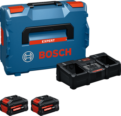 Bosch blue 18v 8.0ah battery starter set exba18v-80 2-320 | 2x exba18v-80 + charger exal18v2-320 - 1600a0373x