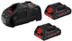 Bosch blauw 18v starterset met 2 accu's procore18v 4.0ah + lader gal 1880 cv - 1600a016gf