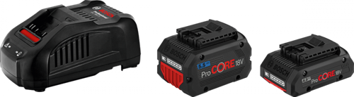 Bosch blauw 18v starterset met 2 accu's | 1x procore18v 5.5ah + 1x procore18v 4,0ah + lader gal 1880 cv - 1600a0214a