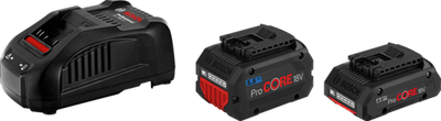 Bosch blue 18v starter set with 2 batteries | 1x procore18v 5.5ah + 1x procore18v 4.0ah + charger gal 1880 cv - 1600a0214a