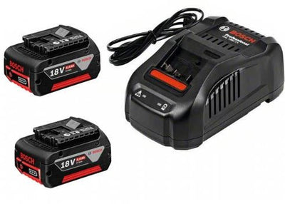Starter set Bosch 18v blu con 2 batterie gba 18v 5.0ah + caricabatteria gal 1880 cv - 1600a00b8j