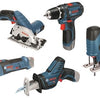Bosch blauw bosch professional 5 toolkit gsr 12v-15 + gst 12v-70 + gop 12v-28 + gks 12v-26 + gsa 12v-14