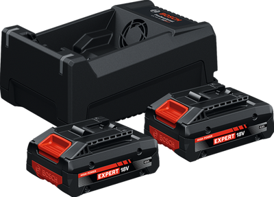 Bosch blauw accu starterset exba18v-40 | 2x exba18v-40 + lader gal 12v 18v-80 - 1600a0373j