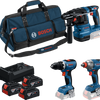 Bosch kit batteria blu 3 kit strumenti 18v gsr 18v-65 + gdx 18v-285 + gbh 18v-22 | 3x gba 18v 5.0ah + caricabatterie gal 12v-18v-80 - 0615a50093