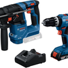 Bosch blauw combiset 18v gsb 18v-25 accu klopboormachine + gbh 18v-18 boorhamer + 1x2.0ah + gal 18v-20 - 0615a5007p