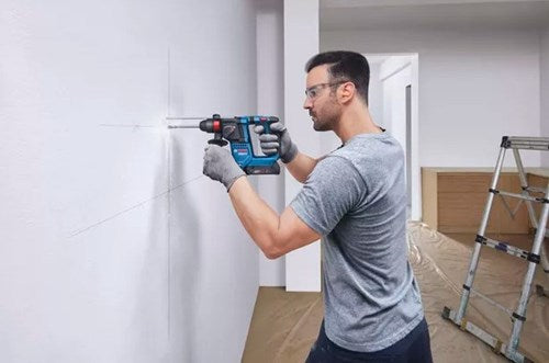 Taladro percutor inalámbrico bosch gbh 18v-18 azul | sin pilas ni cargador - 0611927000