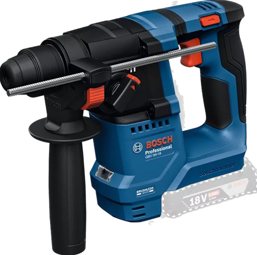 Taladro percutor inalámbrico bosch gbh 18v-18 azul | sin pilas ni cargador - 0611927000