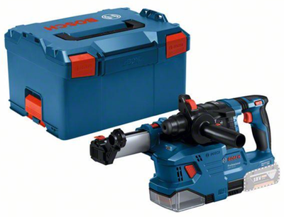 Trapano a percussione a batteria Bosch blu gbh 18v-22 + aspirazione polvere gde 18v-12 | senza batterie e caricabatterie | in l-boxx - 0611924004