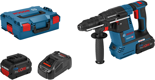 Taladro percutor inalámbrico bosch gbh 18v-26 f azul 2.6j | 2x 8.0 procore en l-boxx - 061191000e