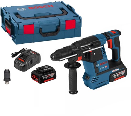 Taladro percutor inalámbrico bosch gbh 18v-26 f azul 2.6j | 5.0ah en l-boxx - 0611910007