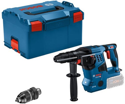 Bosch blu gbh 18v-28 cf | trapano a percussione a batteria | con mandrino portapunta a cambio rapido SDS plus | in l-boxx 238 | senza batterie e caricabatterie - 0611921001